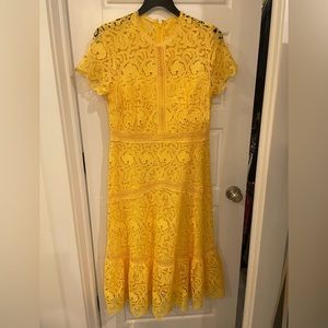 Antonio Melani yellow lace dress